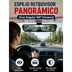 MOVI - Espejo Retrovisor Panorámico Gran Angular 160° Universal