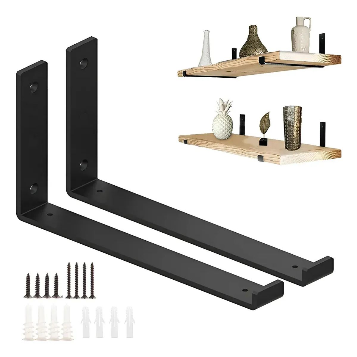 KUANGYE - Escuadras Acero Inoxidable Soporte Repisas 22,5cm 2 Piezas