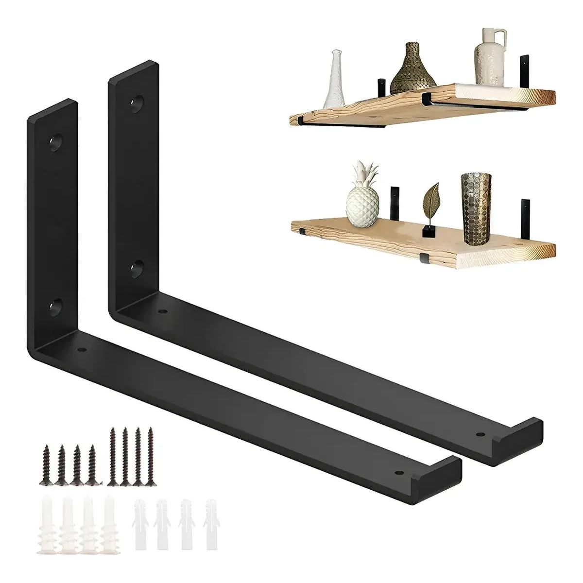 KUANGYE - Escuadras Acero Inoxidable Soporte Repisas 22,5cm 2 Piezas