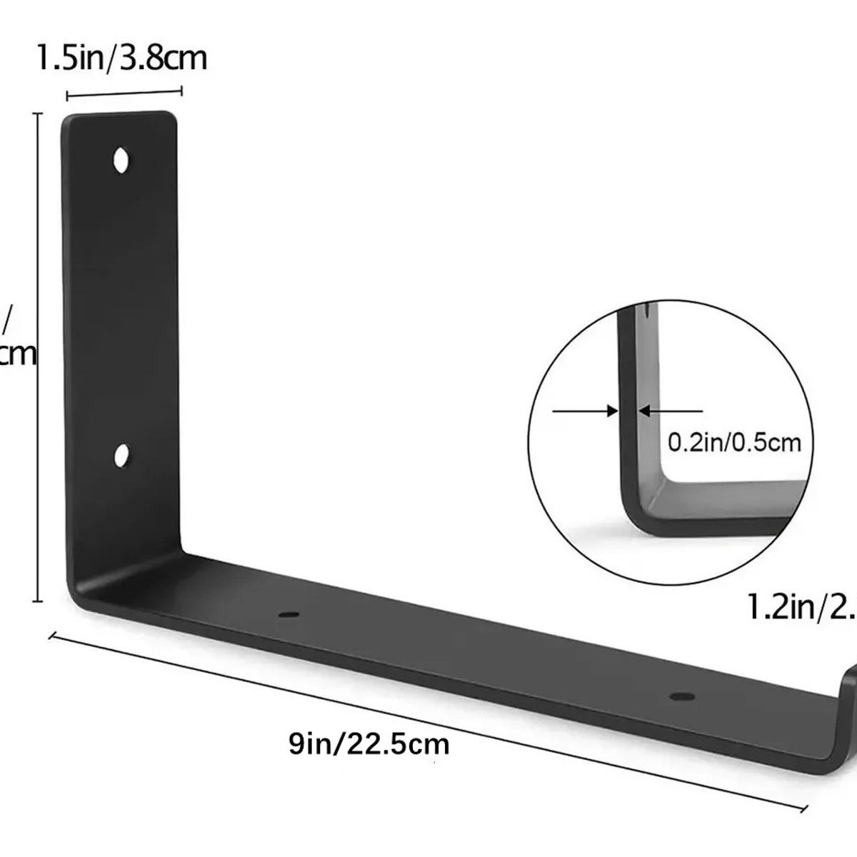 KUANGYE - Escuadras Acero Inoxidable Soporte Repisas 22,5cm 2 Piezas