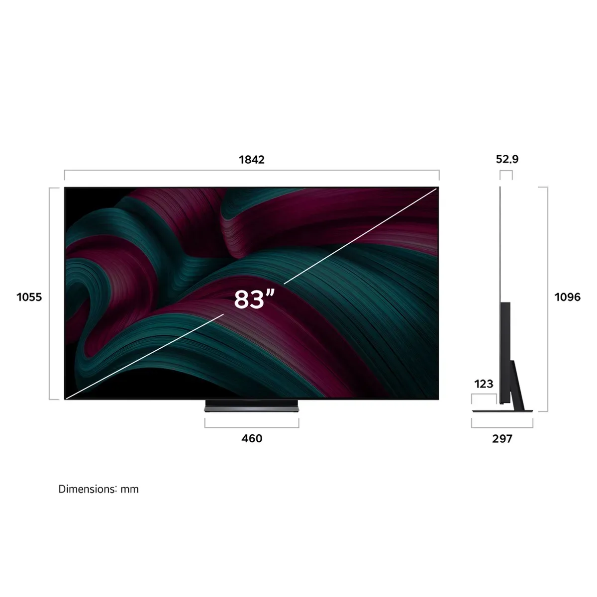 LG - Smart TV LG OLED Evo AI 83" OLED83C5PSA 4K UHD 144Hz WebOS 25 Dolby Vision Atmos Magic Remote