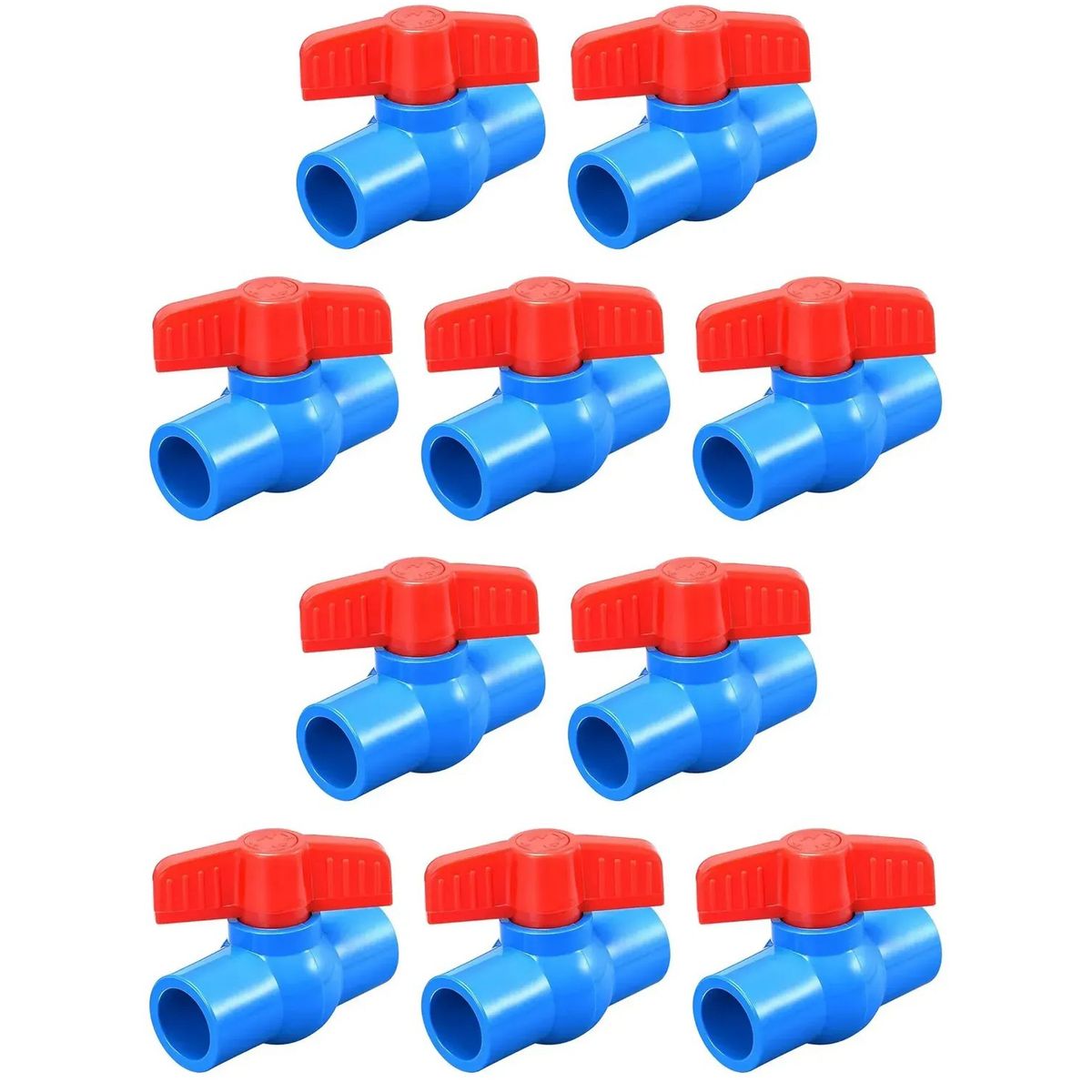 10 Pcs Válvula Bola Esférica Pvc 20mm Pn10 Resistente Presión 1/2, marca KUANGYE - Foto Principal