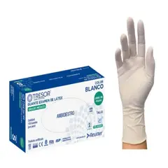 REUTTER - Guantes De Latex Sin Polvo Tresor Protección Y Sensibilidad L