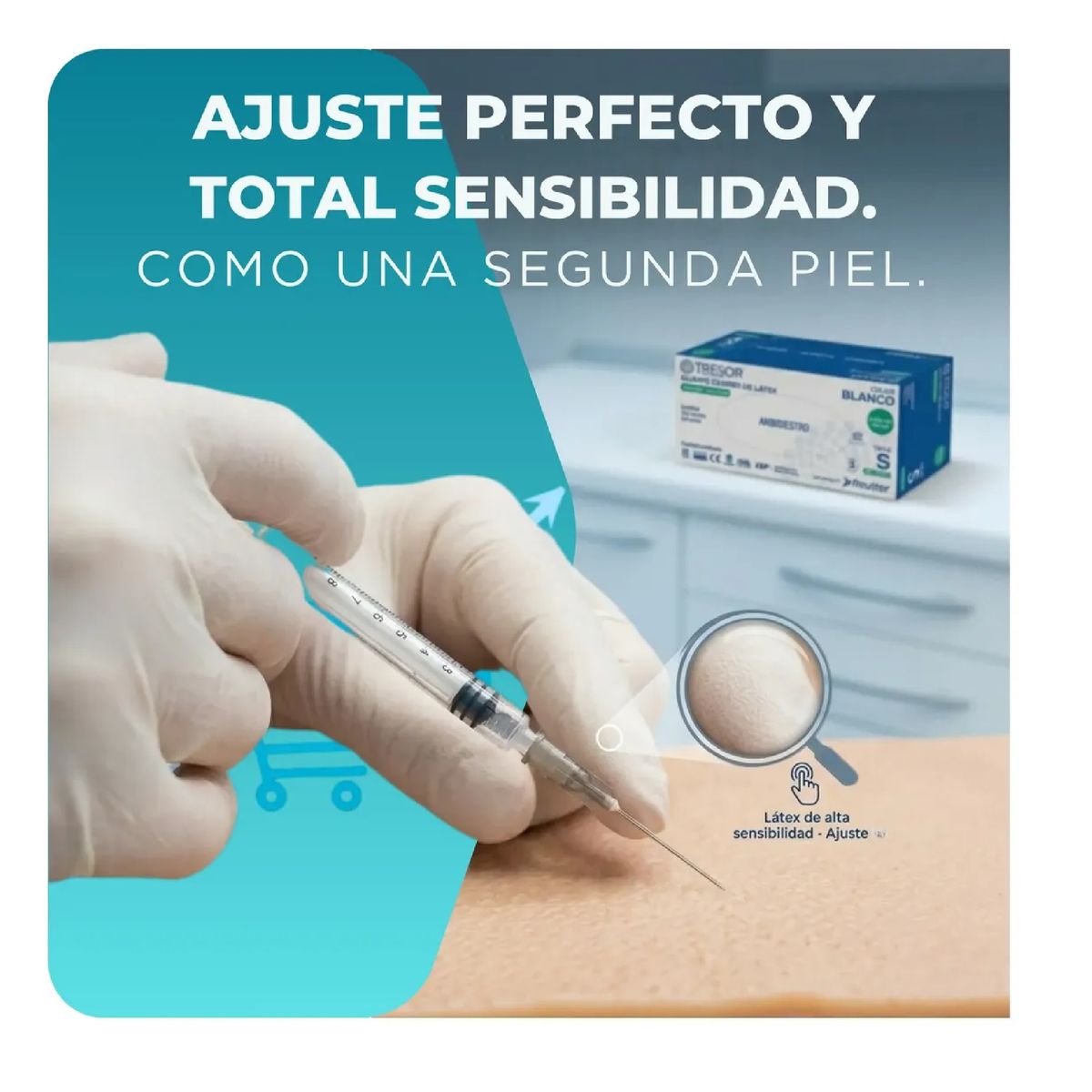 REUTTER - Guantes De Latex Sin Polvo Tresor Protección Y Sensibilidad L