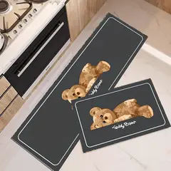 GENERICO - Set 2 Alfombra De Goma Para Cocina Piso Entrada Antideslizante