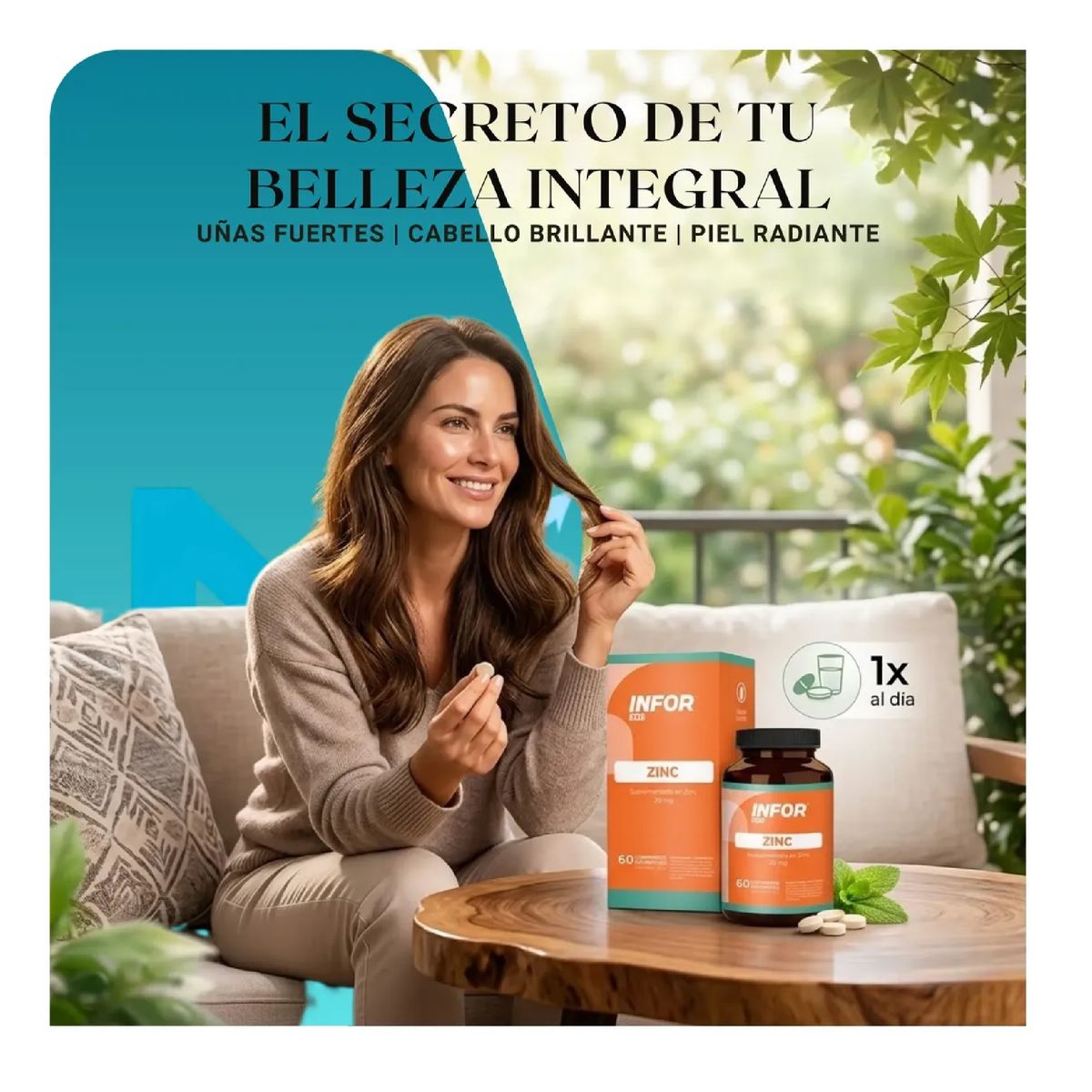 INFOR - Infor Vit Zinc 60 Comp Refuerzo Inmune Piel, Uñas Y Cabello