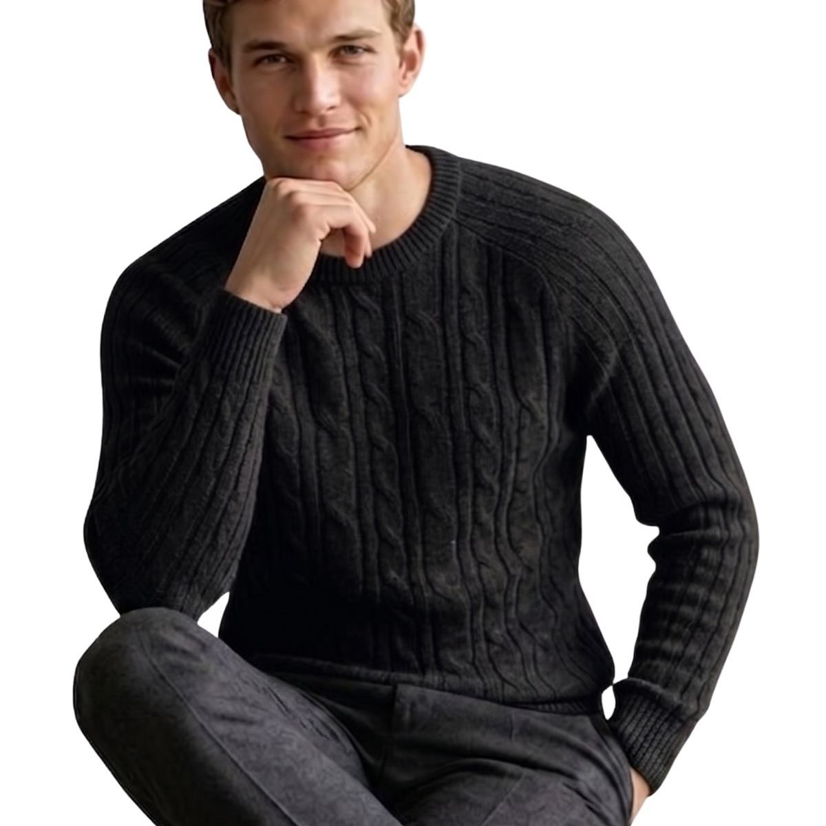 LIKE SHOP - Sweater Hombre Chaleco Lana. Diseño Trenzado Invierno 7261
