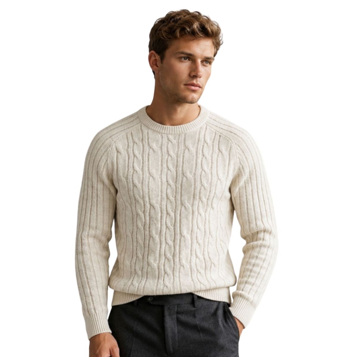 LIKE SHOP - Sweater Hombre Chaleco Lana. Diseño Trenzado Invierno 7261