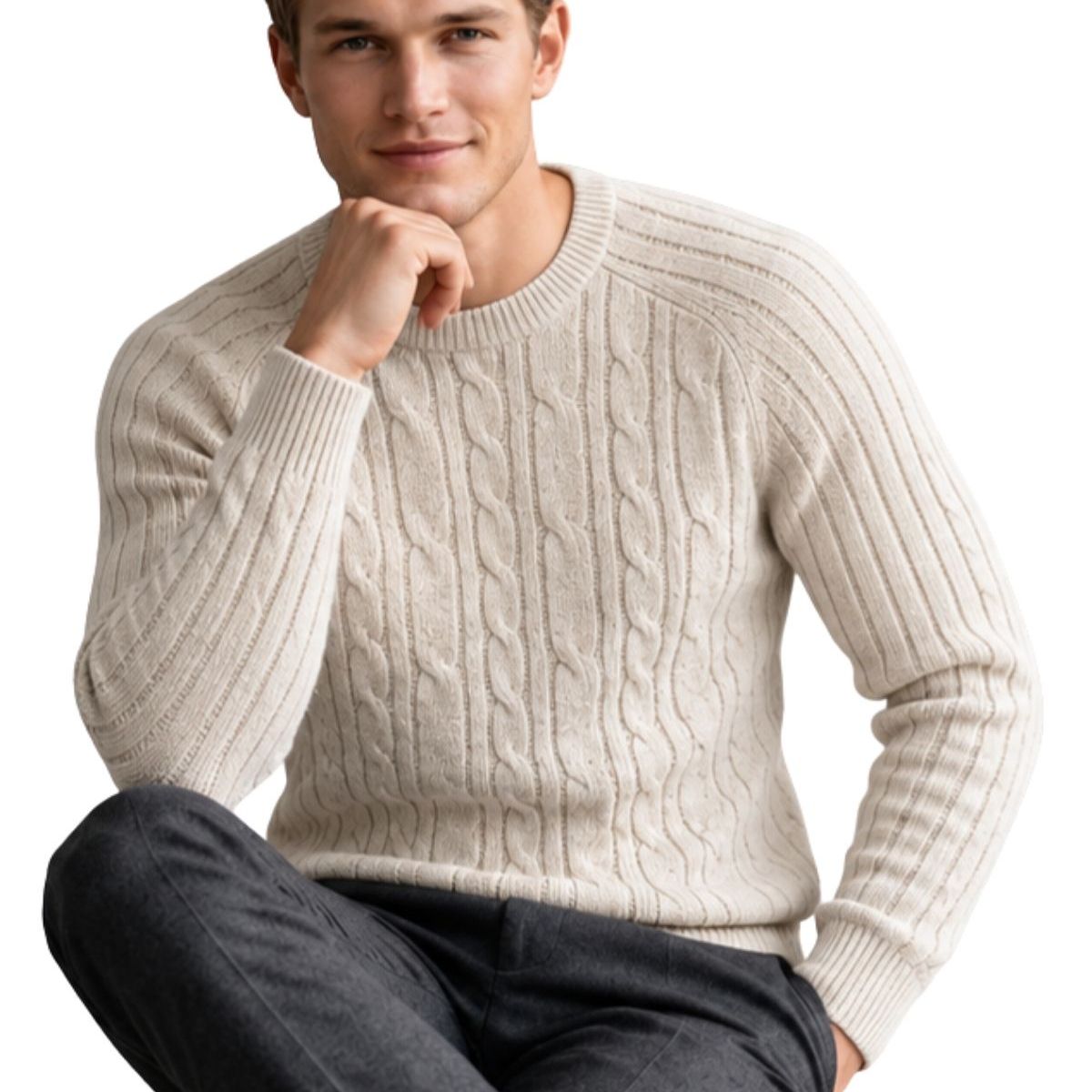 LIKE SHOP - Sweater Hombre Chaleco Lana. Diseño Trenzado Invierno 7261