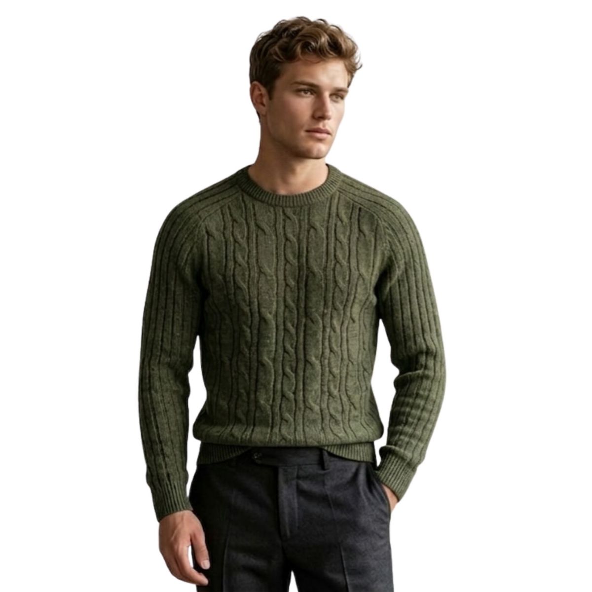 LIKE SHOP - Sweater Hombre Chaleco Lana. Diseño Trenzado Invierno 7261