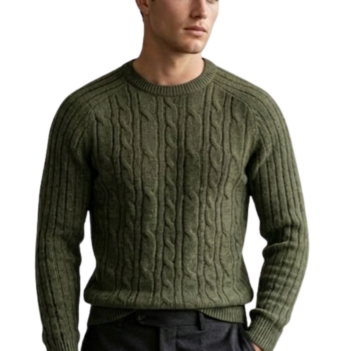 LIKE SHOP - Sweater Hombre Chaleco Lana. Diseño Trenzado Invierno 7261