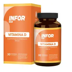 INFOR - Vitamina D3 Inforvit 800 Ui 30 Comprimidos Defensas Y Huesos