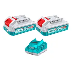 TOTAL TOOLS - Kit Cargador + 2 Baterias 20v 2ah Total Tfbcpk2212