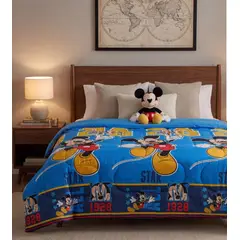 MASHINI - Plumón 1.5 Plazas Infantil Mickey Blue