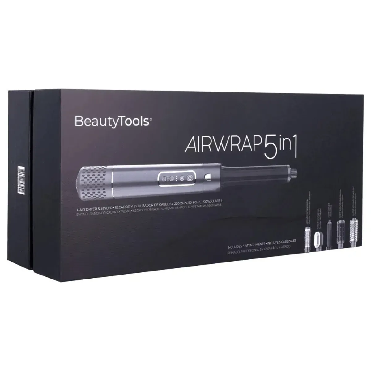 BEAUTY TOOLS - Secador de cabello y cepillo  Multistyler Airwrap 5 en 1 BeautyTools 1200W