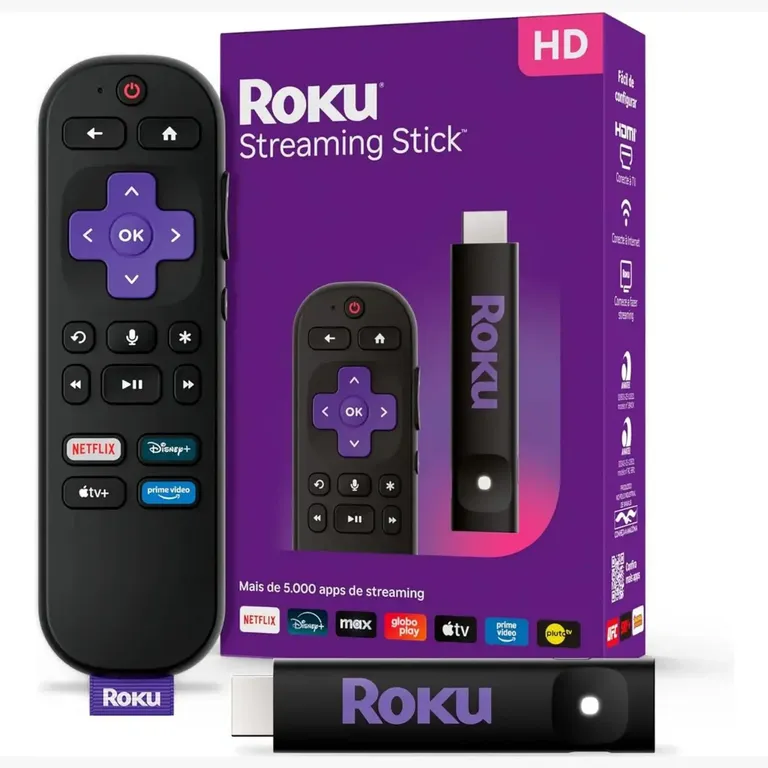 ROKU Control de voz Streaming Stick 2025 Hd Hdmi Full HD Disfruta De Las Mejores Películas Y Series