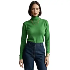 LIKE SHOP - Beatle Mujer, Cuello Tortuga, Tejido Algodón Premium 6019