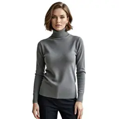 LIKE SHOP - Beatle Mujer, Cuello Tortuga, Tejido Algodón Premium 6019