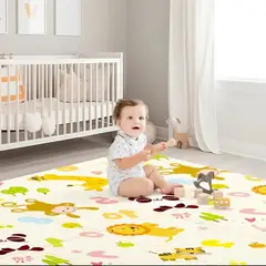 GENERICO - Alfombra De Juegos Para Bebé Plegable Y Acolchada Antigolpes