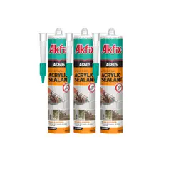 AKFIX - Pack x3 Silicona Pintable Acrilica Color Almendra
