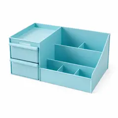 GENERICO - Organizador De Escritorio Con Cajones Maquillaje Oficina Azul