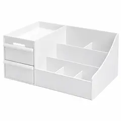 GENERICO - Organizador De Escritorio Con Cajones Maquillaje Oficina Blanco