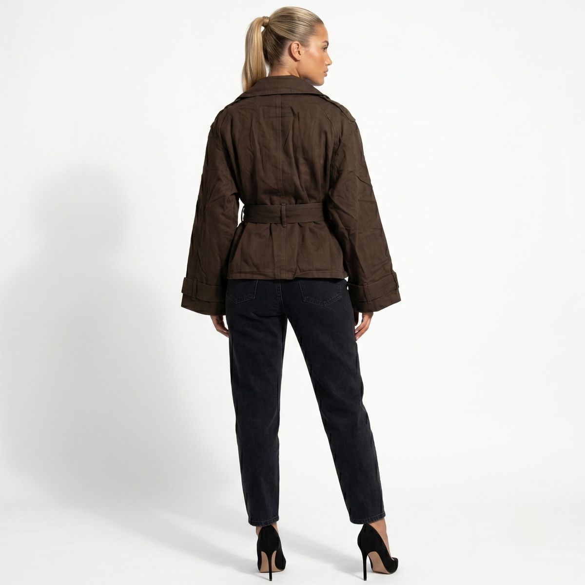 D'JOE - Chaqueta Blazer Denim Mujer Oversize Rashel