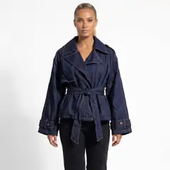 D'JOE - Chaqueta Blazer Denim Mujer Oversize Rashel
