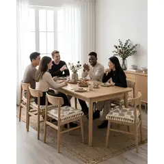 GENERICO - Set 6 Cojines Silla Comedor Cuadrados Con Flecos
