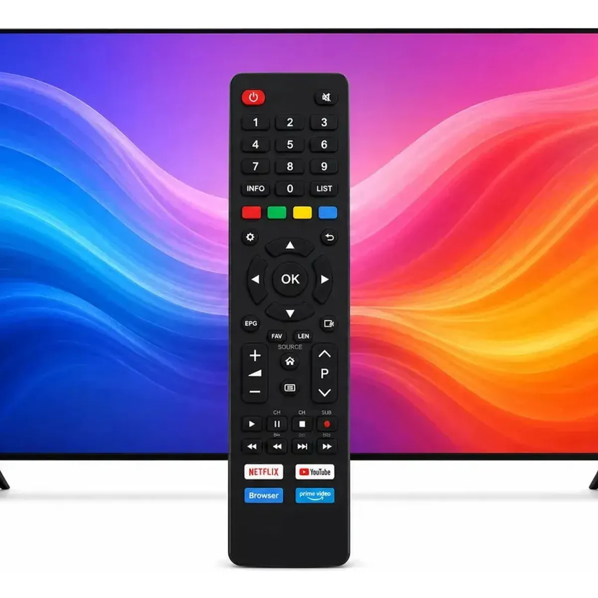 GENERICO - Control Remoto Para Tv Compatible Con Aiwa Smartv