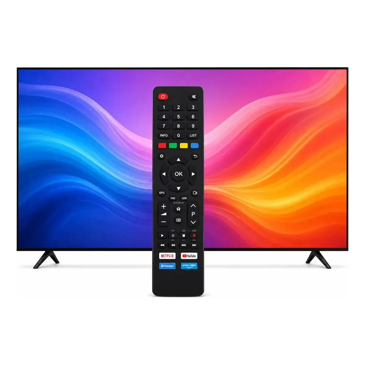 GENERICO - Control Remoto Para Tv Compatible Con Aiwa Smartv