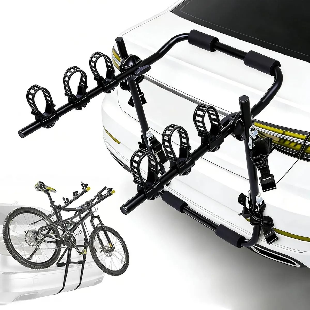 EVERSO - Porta 3 Bicicletas Rack Triple Soporte De Vehiculo Universal