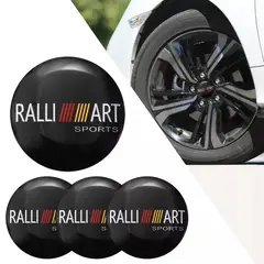 GENERICO - Set X4 Tapas centro de Llantas de autos 60mm universal RALLI ART