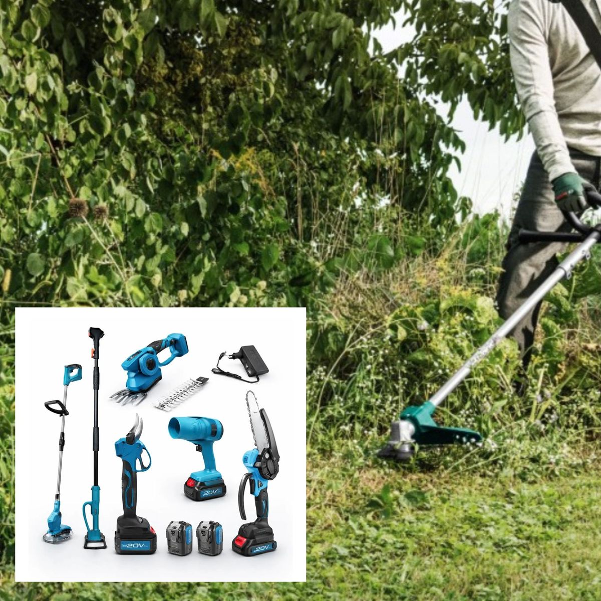 GENERICO - Kit de Jardinería 6 en 1 Inalámbrico 24V