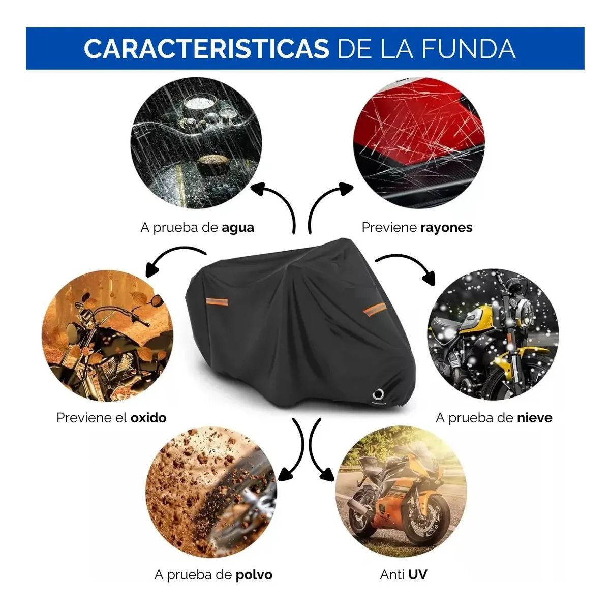GENERICO - Funda Bicicleta Cubre Moto Carpa Cobertor Impermeable 245cm Labg