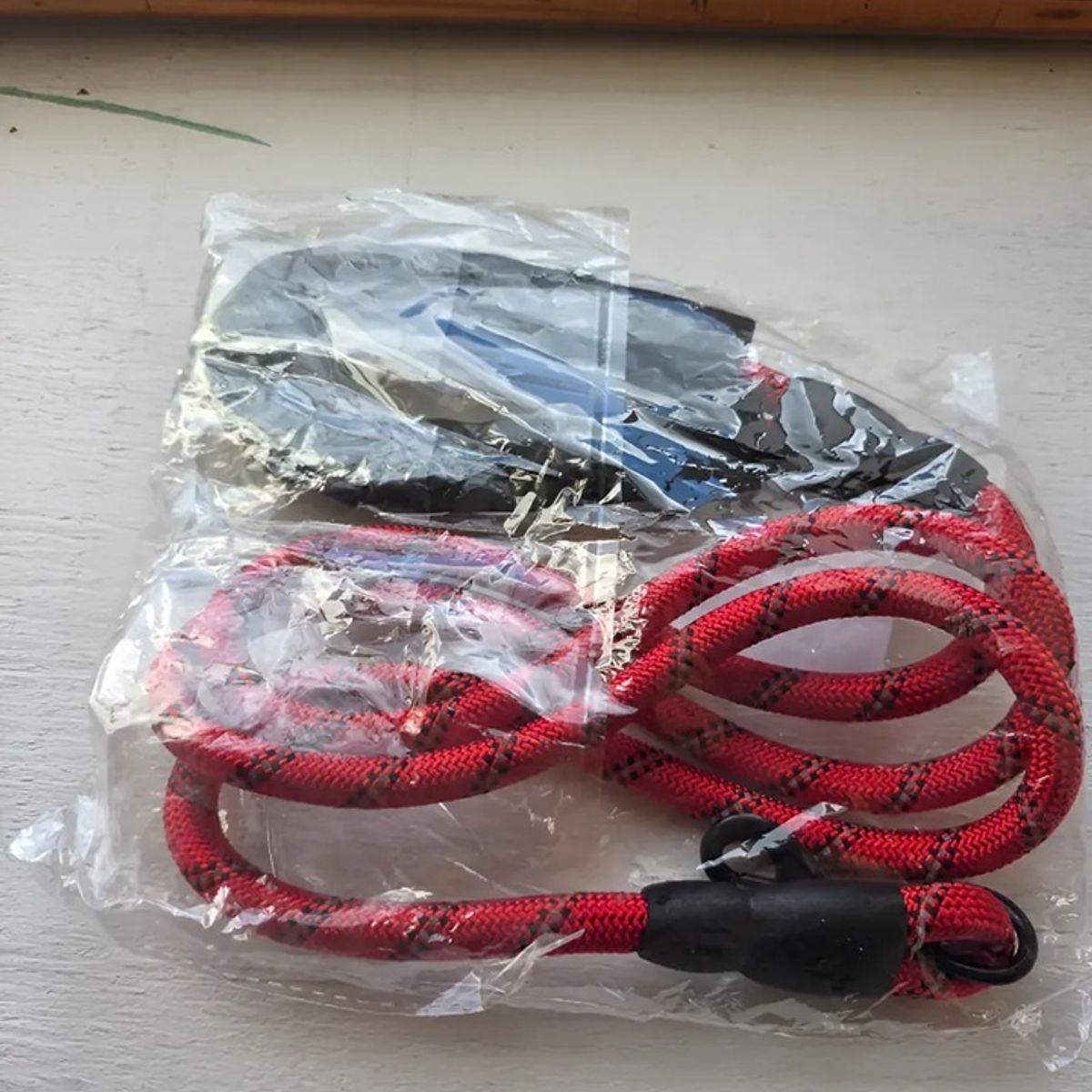 GENERICO - Correa De Perro Cuerda Fuerte, Mango Acolchadado 1,5mts 8mm rojo