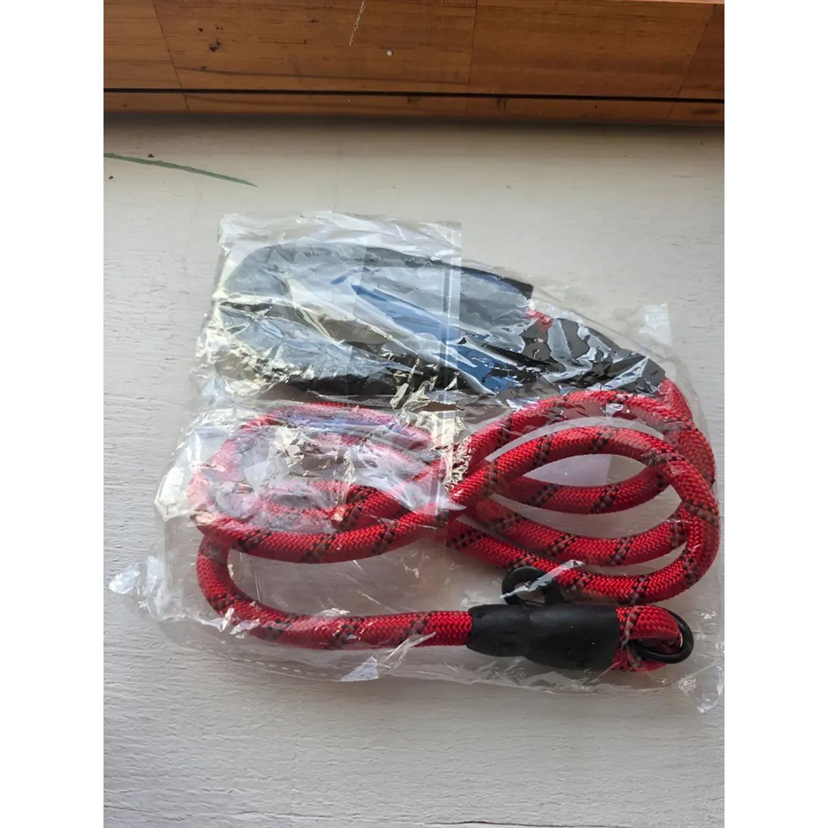 GENERICO - Correa De Perro Cuerda Fuerte, Mango Acolchadado 1,5mts 8mm rojo