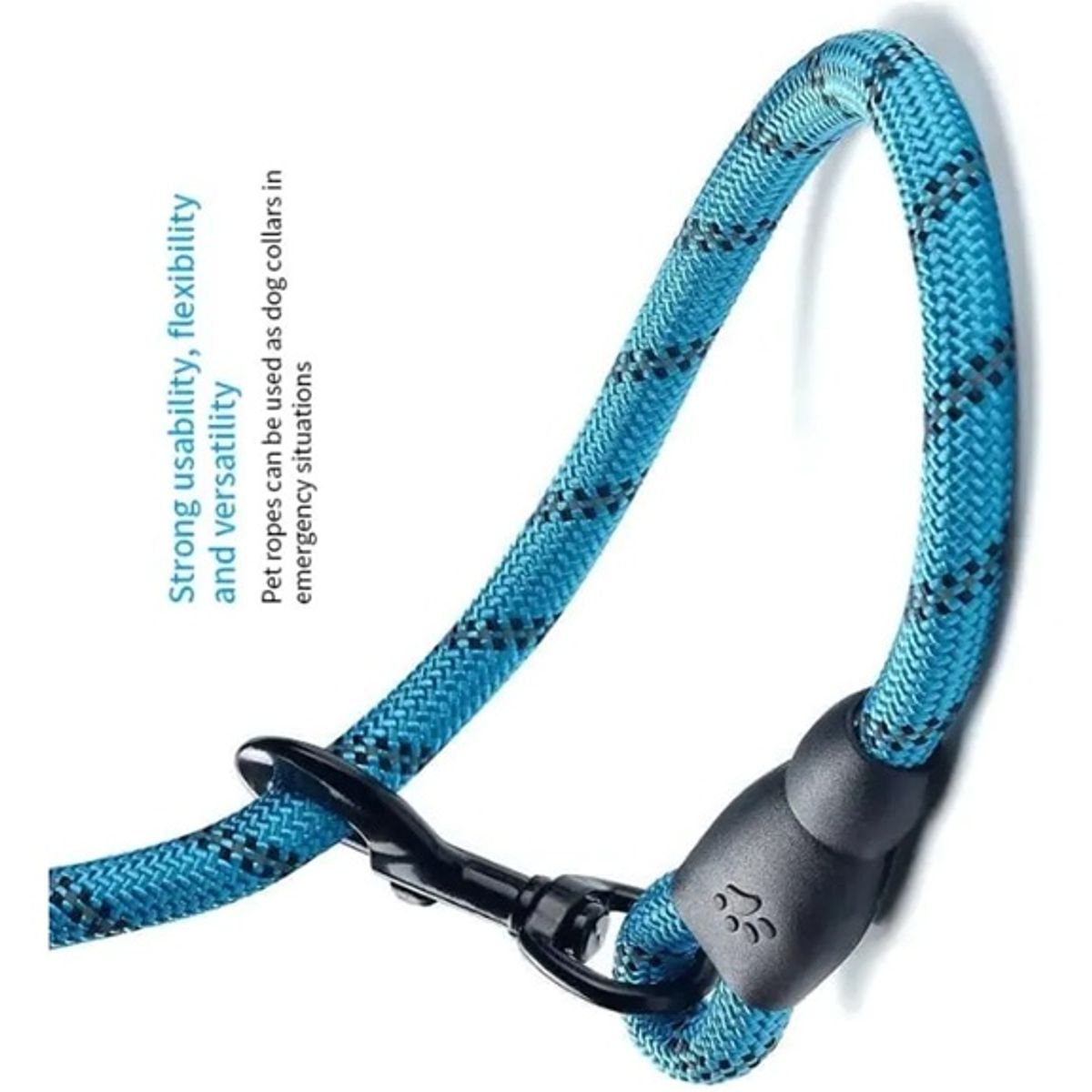 GENERICO - Correa De Perro Cuerda Fuerte, Mango Acolchadado 1,5mts 8mm rojo