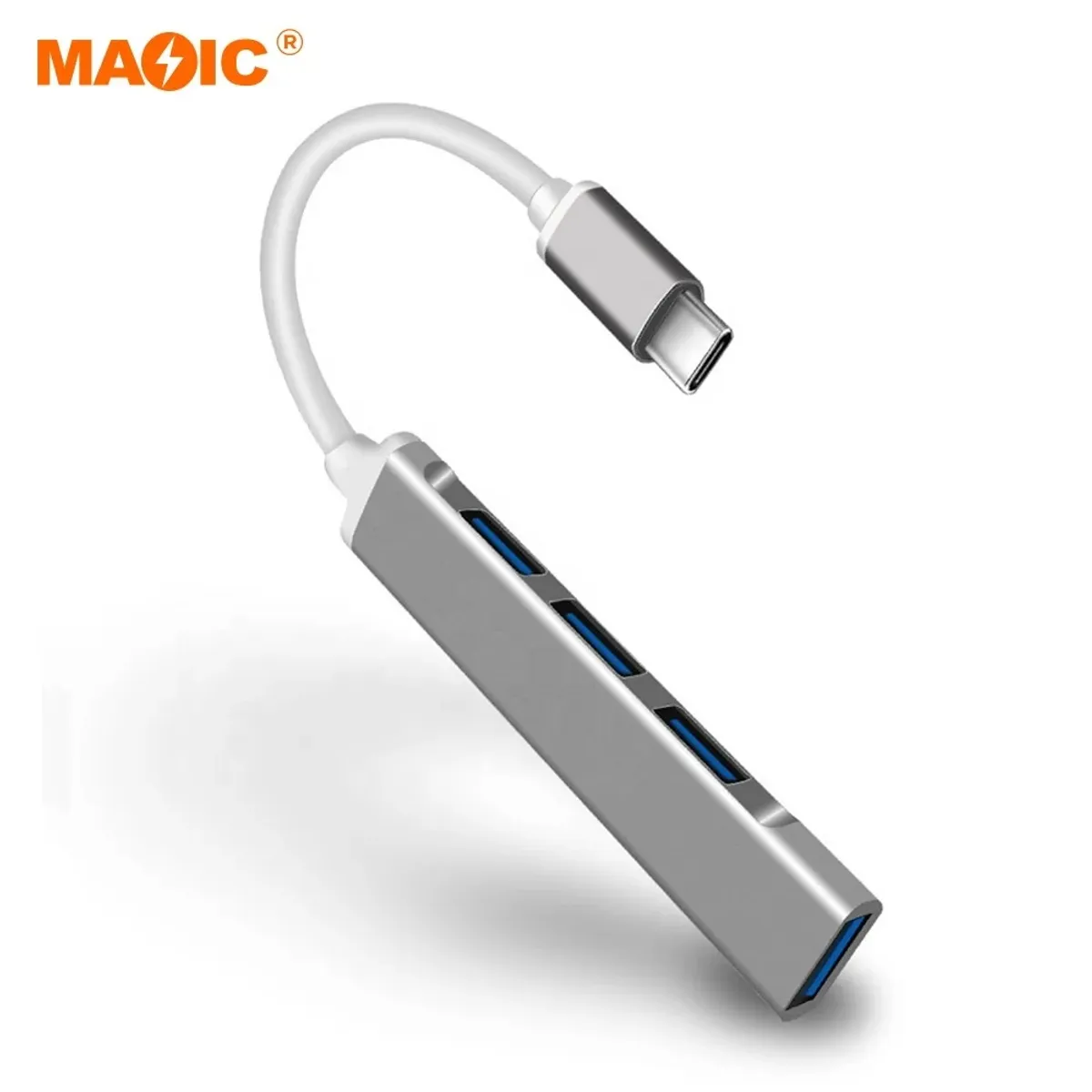 GENERIC - Hub USB-C 4 en 1 a 4 Puertos USB 3.0 para Notebook MacBook PC