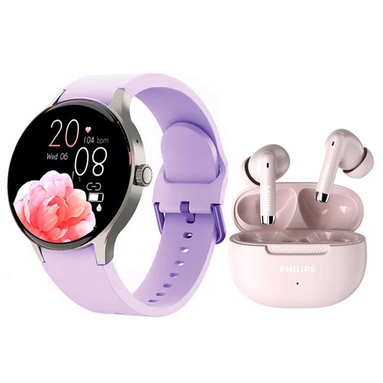 Audifonos TAT2020 Bluetooth 5.4 TWS y Smartwatch Y80 reloj inteligente