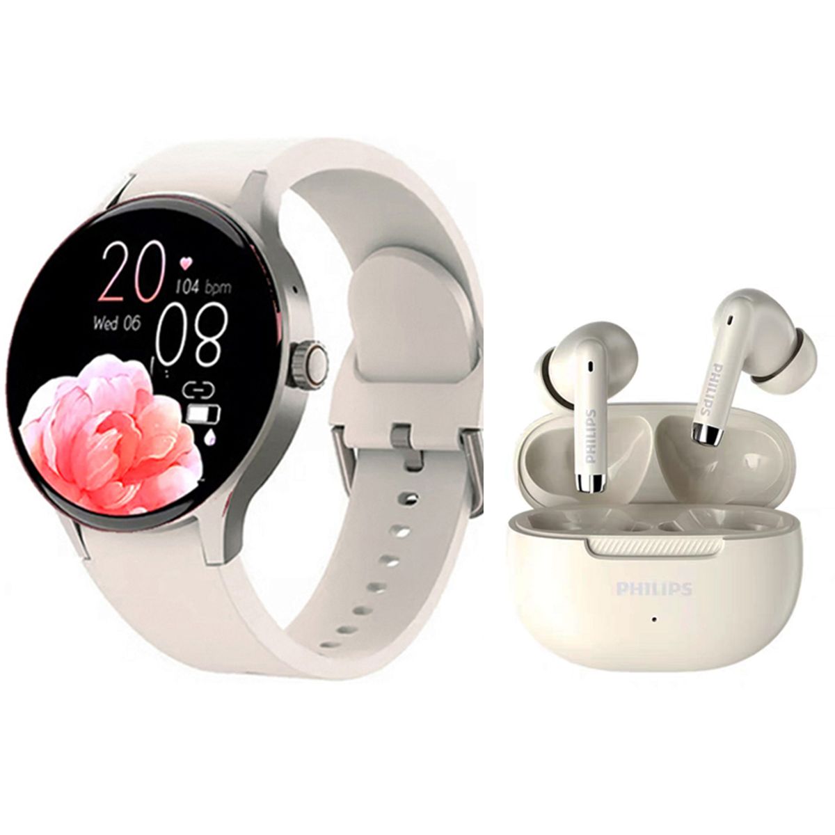 PHILIPS - Audifonos PHILIPS TAT2020 Bluetooth 5.4 TWS y Smartwatch Y80 reloj inteligente