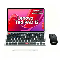 LENOVO - Tablet Idea Tab Plus 12 8GB+256GB WiFi +Lápiz táctil+Teclado+Mouse+Case-Rosa