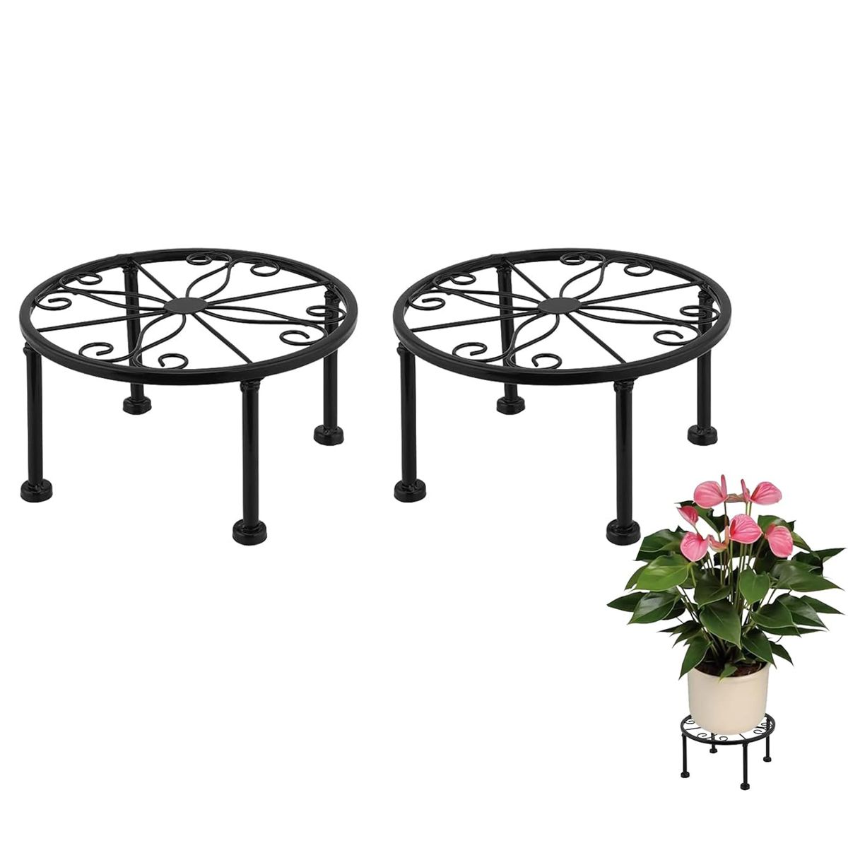 TSKY CHILE SHOPPING - 2pcs soportes para plantas para interiores y exteriores, soportes resistentes para macetas grandes