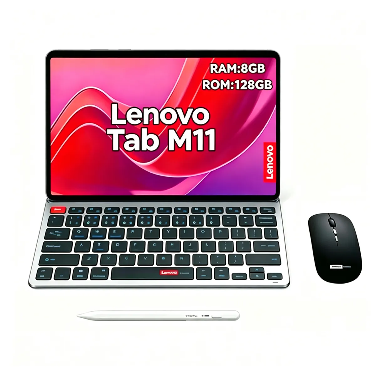 LENOVO - Tablet Lenovo M11 8GB+128GB WiFi + Mouse + Teclado + Lápiz óptico+case-Negro