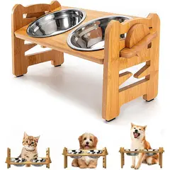 TSKY CHILE SHOPPING - Comedero para Gato, Comedero Elevado para Perro, Plato Elevado para Gatos,Altura y Ángulo Ajustables