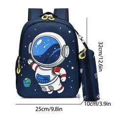 NO LOGO - Mochila Escolar de Astronauta con Estuche