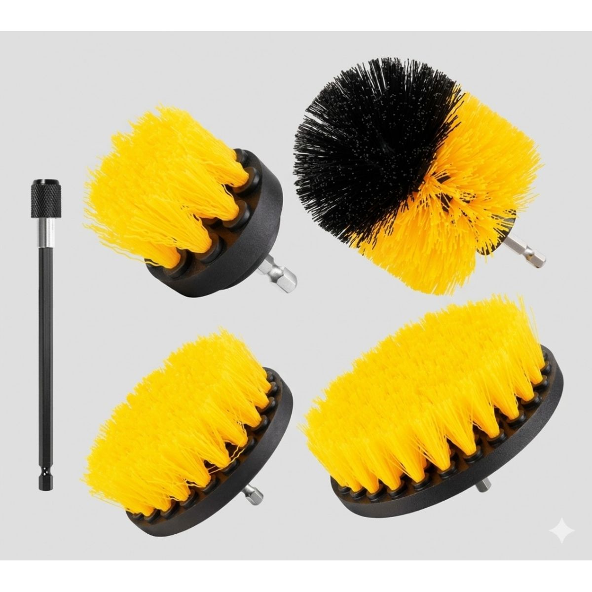 GENERICO - Set 4 Cepillos de Limpieza para Taladro Auto Hogar Tapiz