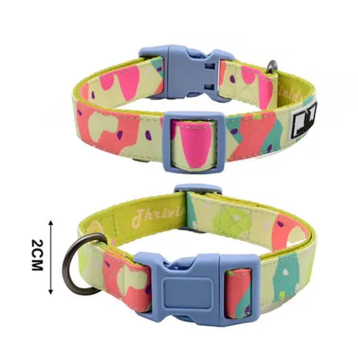 GENERICO - Collares Para Mascotas 2.0cm Color Surtido 1pcs  Máximo Confort