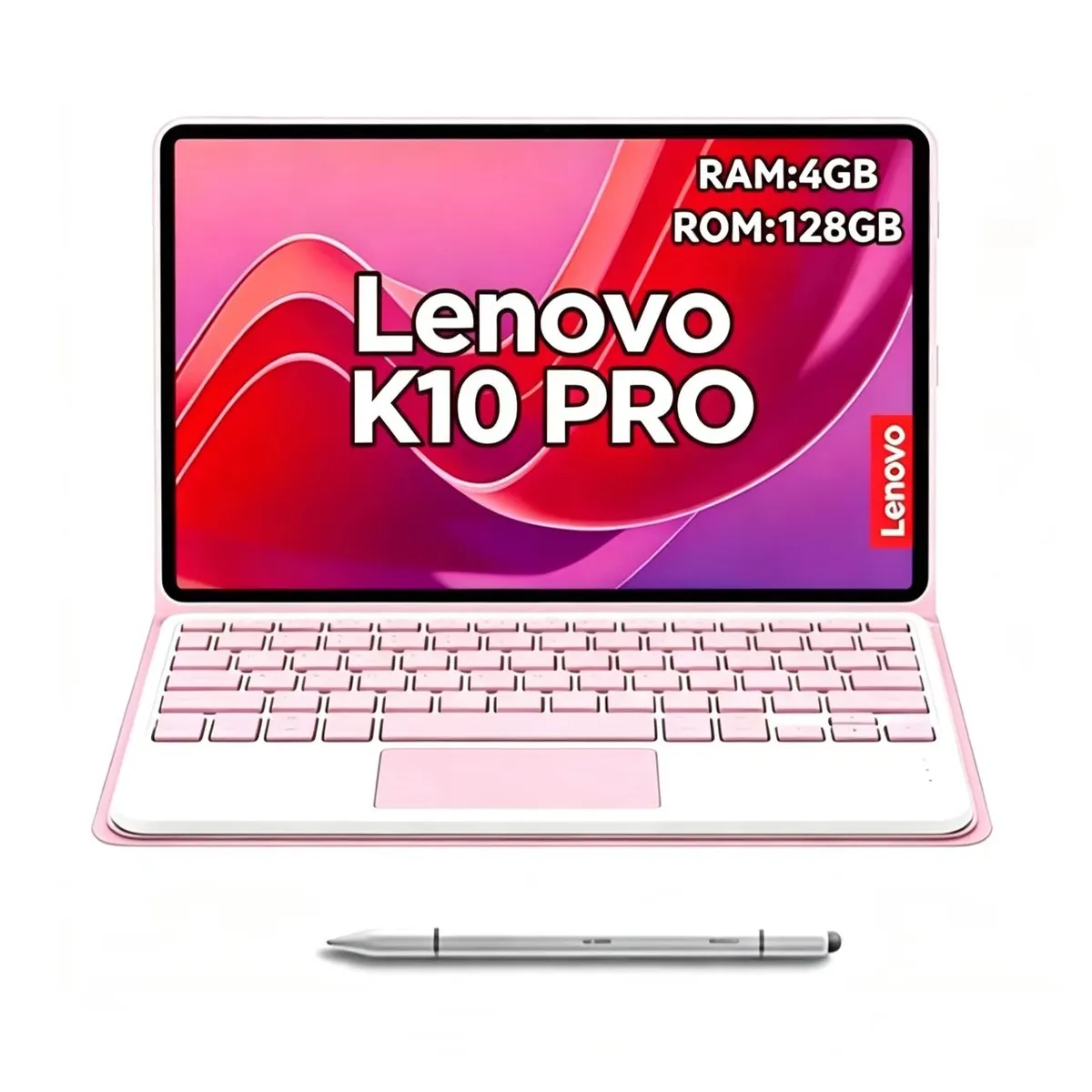 LENOVO - Tablet Lenovo K10 Pro 4GB+128GB WiFi 10.6 pulgadas y  Lápiz óptico &Teclado Rosa