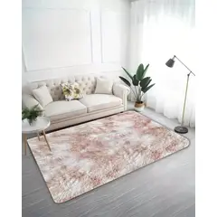 GENERICO - ALFOMBRA PELUDA TIPO SHAGGY DE 200CM X 300CM BEIGE JASPEADO